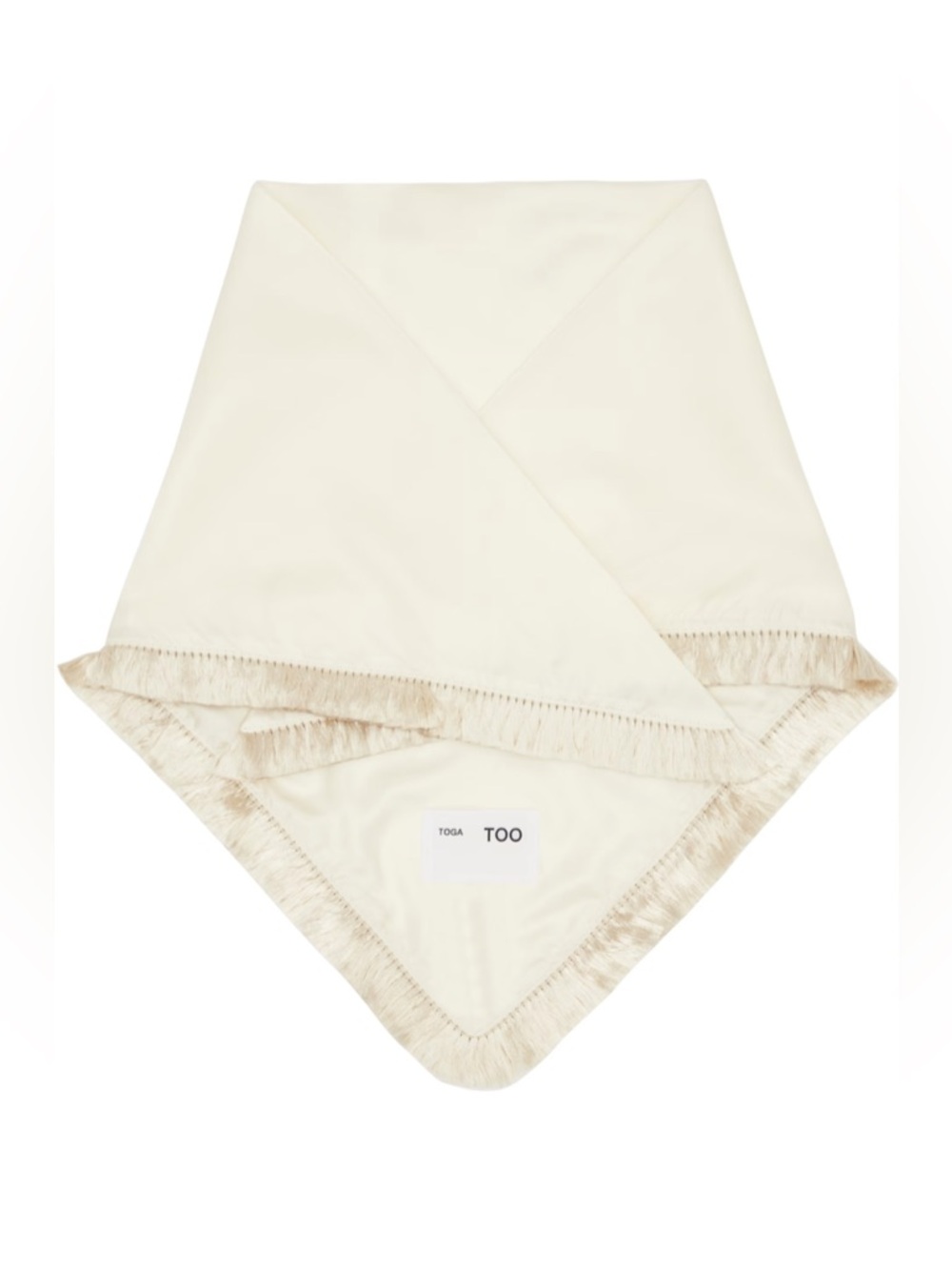 TOGA ARCHIVES PULLA FRINGE SCARF IN OFF WHITE - Picture 9 of 10